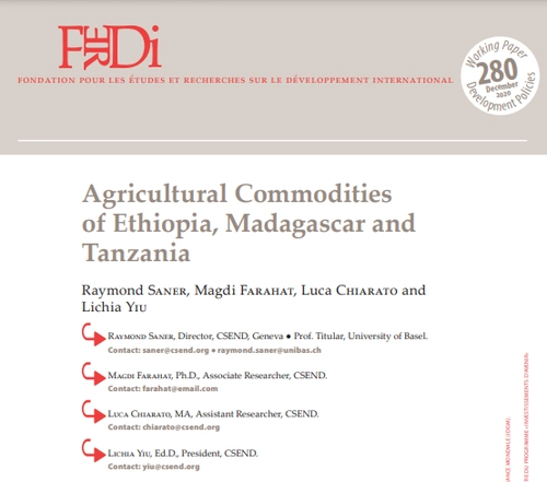 Agricultural Commodities of Ethiopia, Madagascar and Tanzania